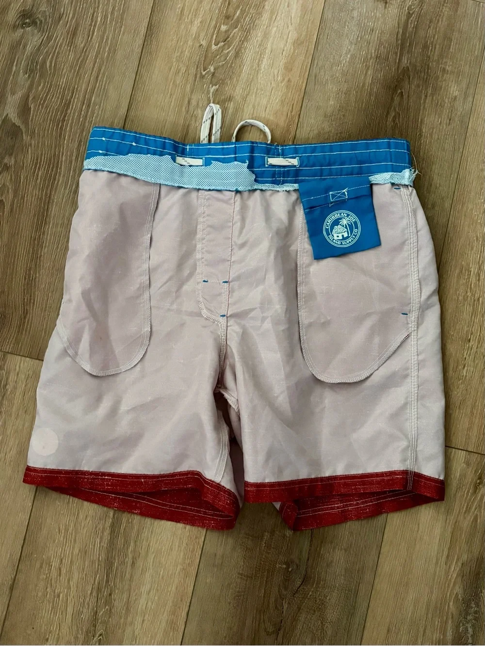 CARIBBEAN JOE Men’s SIZE LARGE Swim Trunks Drawstring Pockets Summer Outdoor Y2K
